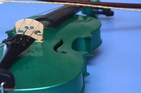 Musical instrument violin. Tool elements Stock Photos