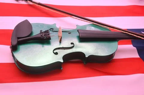 Musical instrument violin. Tool elements Stock Photos