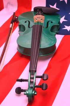 Musical instrument violin. Tool elements Stock Photos