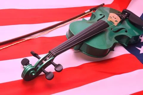 Musical instrument violin. Tool elements Stock Photos
