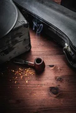 Musical instruments and old objects Foto stock