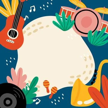 Musical Instruments Arrangement Stock Illustration