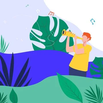 Musical Instruments Arrangement 스톡 일러스트