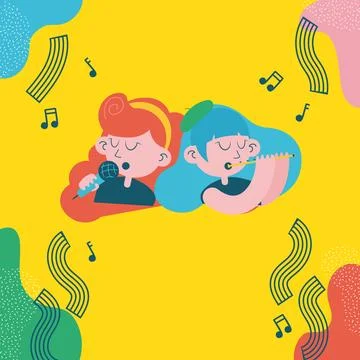 Musical Instruments Arrangement Stock Illustration