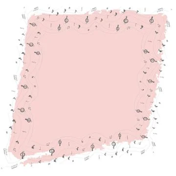 Musical instruments border Stock Illustration