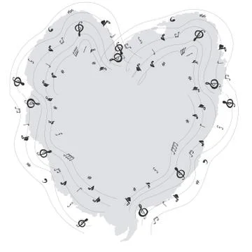 Musical instruments border Stock Illustration