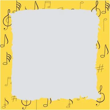 Musical instruments border Stock Illustration