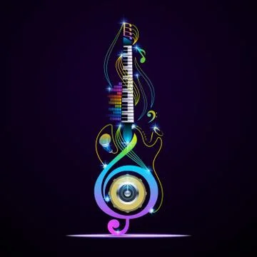 Musical instruments design Stock Illustration