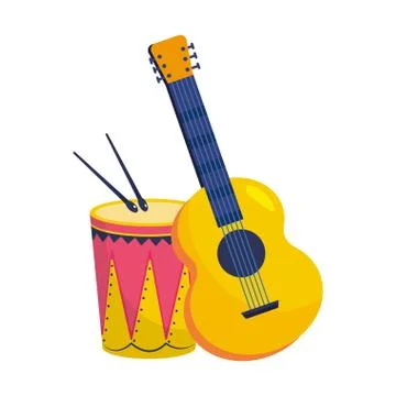 Musical instruments DRUM Stock Illustration