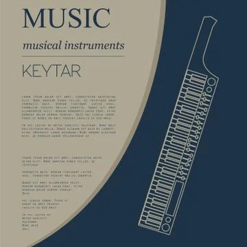 Musical instruments graphic template. Keytar. Stock Illustration