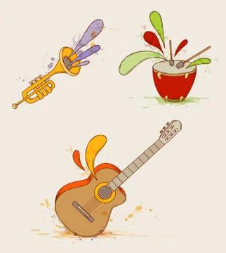Musical instruments Stock Illustration