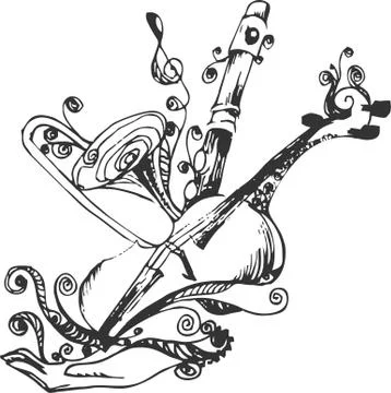 Musical instruments Stockillustratie