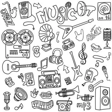 Musical instruments Stock Illustration