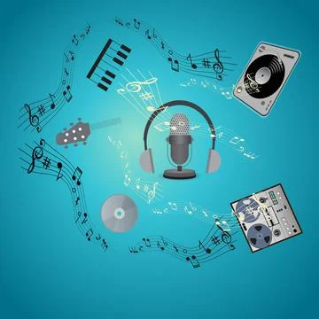 Musical instruments Stock Illustration