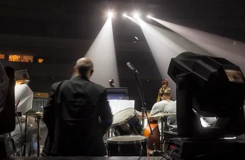 Musical instruments in an orchestra. Stock Photos
