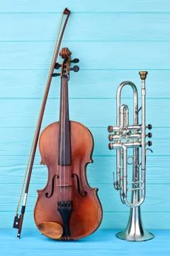 Musical instruments of orchestra. Stock Photos