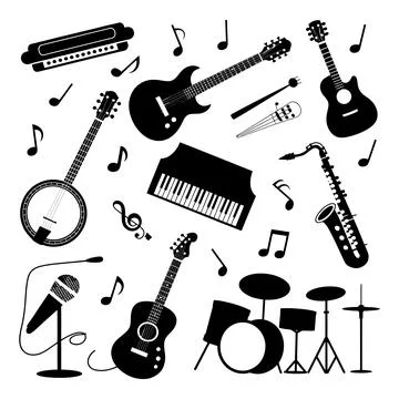 Musical Instruments Vector Icon Stock Illustration