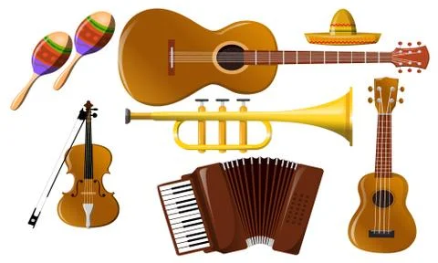 Musical Instruments on the way Illustrazione stock
