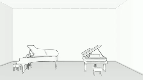 Musical Instruments in Wireframe Stock Footage 323268241