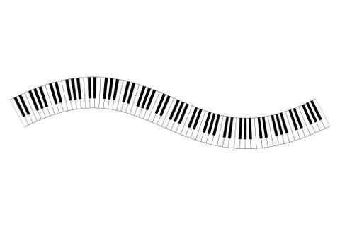 Musical keyboard wave Illustrazione stock