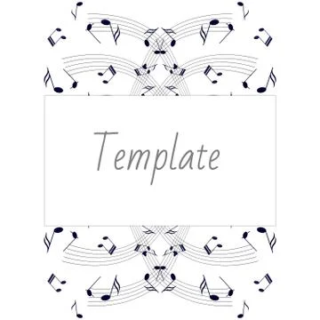 Musical lines on a white background. Stock Illustration