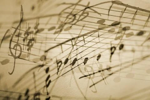 Musical notation background Stock Photos