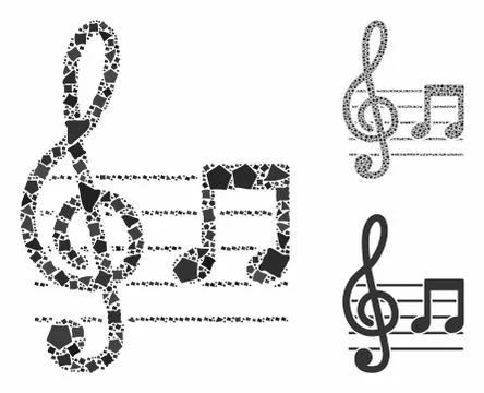 Musical notation Composition Icon of Tremulant Parts Illustrazione stock