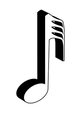 Musical Note 3D Illustrazione stock