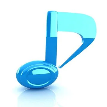 Musical note 3D on white background musical note 3D on white background Co... Stock Photos