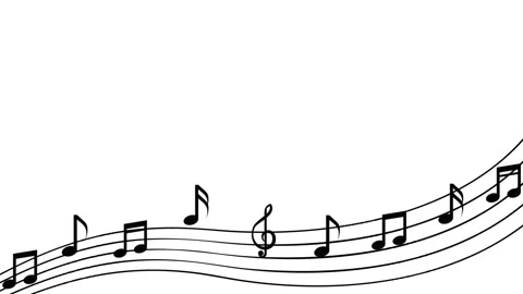 Musical note animation four Stock-Footage 307839695