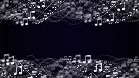 Musical Note Animation, Rendering, Background, Loop Vídeo Stock 98151256