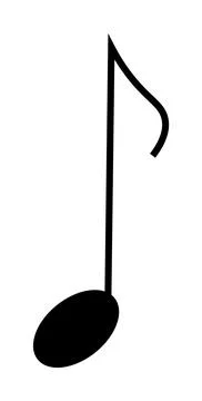 Musical Note in Black A Simple Representation of Rhythm and Melody イラスト素材