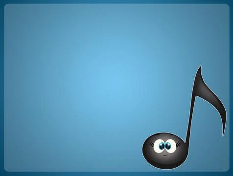 Musical note cartoon Stock Illustration