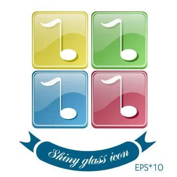 Musical note. character singing and the music industry Stock Illustration