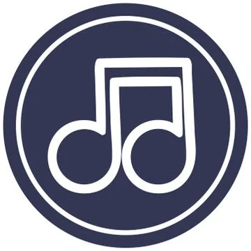 Musical note circular icon Stock Illustration