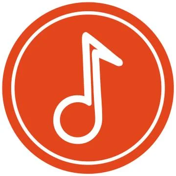 Musical note circular icon Stock Illustration