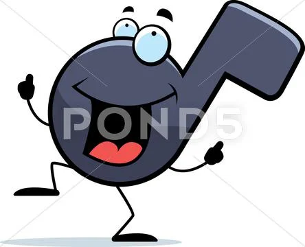 Musical Note Dancing Stock Illustration