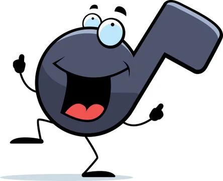 Musical Note Dancing Stock Illustration