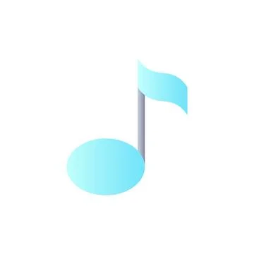 Musical note flat gradient color ui icon Illustrazione stock