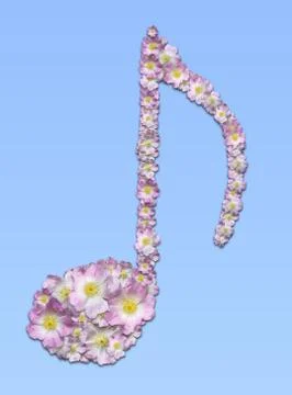 Musical Note Flowers Stock Illustration