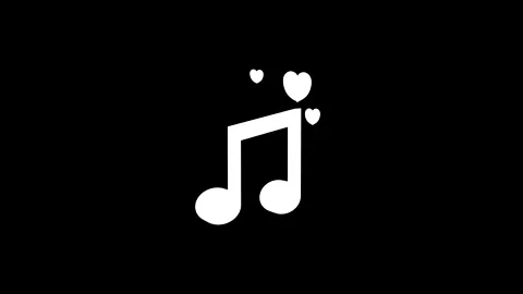 Musical Note with Hearts Symbolizing Love, Passion, and Romantic Expression.. Video stock 341921369