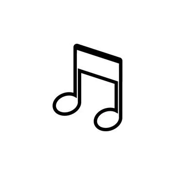 Musical note icon. Element of simple icon for websites, web design, mobile app Illustrazione stock