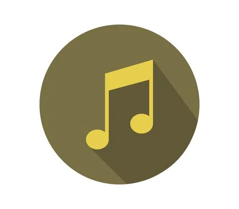 Musical note icon illustrated in vector on white background Stock Illustration