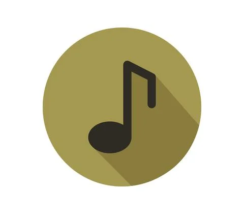 Musical note icon illustrated in vector on white background Stock Illustration