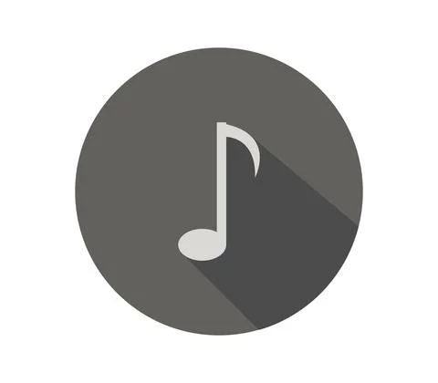 Musical note icon illustrated in vector on white background Stock Illustration