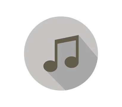 Musical note icon illustrated in vector on white background Stock Illustration