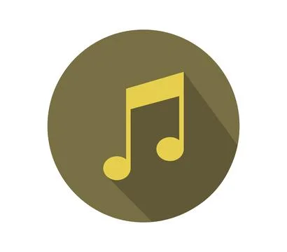 Musical note icon illustrated in vector on white background Stock Illustration