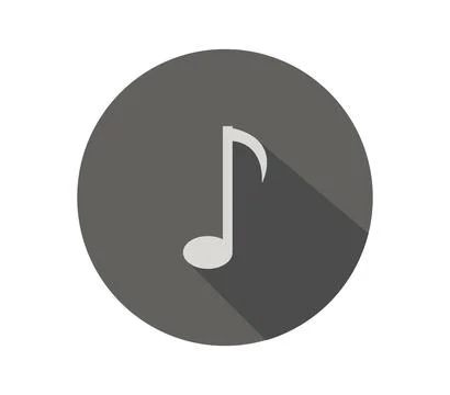 Musical note icon illustrated in vector on white background Stock Illustration