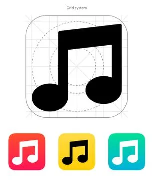 Musical note icon 스톡 일러스트