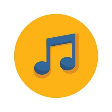 Musical Note Icon Vector Illustration Graphic Stock Illustration